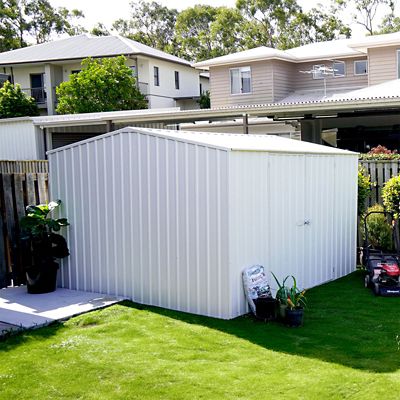 Image showing  10 ft. x 10 ft. Premier Metal Storage Shed, Surfmist