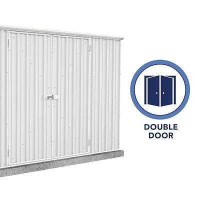 Image showing  10 ft. x 10 ft. Premier Metal Storage Shed, Surfmist