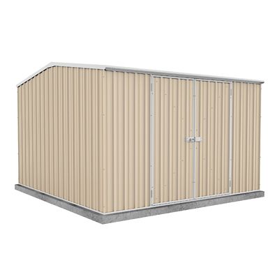 ABSCO Premier 10 ft. x 10 ft. Metal Storage Shed - Classic Cream