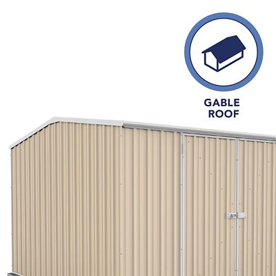 Image showing 6 th ABSCO 10 x 10ft. Premier Metal Storage Shed, Classic Cream