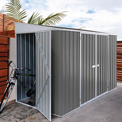 Image showing  10 ft. x 5 ft. Metal Bike Shed, Pale Eucalypt