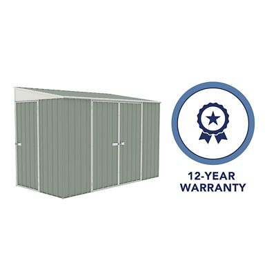 Image showing  10 ft. x 5 ft. Metal Bike Shed, Pale Eucalypt
