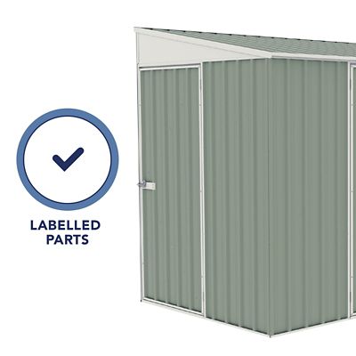 Image showing 6 th ABSCO 10 x 5ft. Metal Bike Shed, Pale Eucalypt