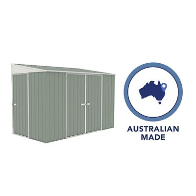 Image showing 7 th ABSCO 10 x 5ft. Metal Bike Shed, Pale Eucalypt