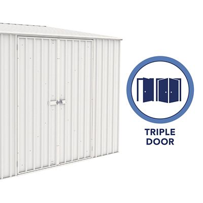 Image showing  10 ft. x 5 ft. Metal Bike Shed, Surfmist