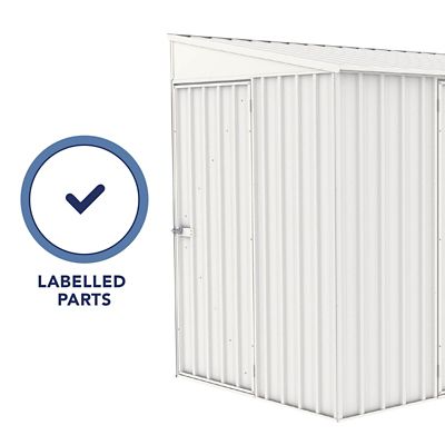 Image showing  10 ft. x 5 ft. Metal Bike Shed, Surfmist