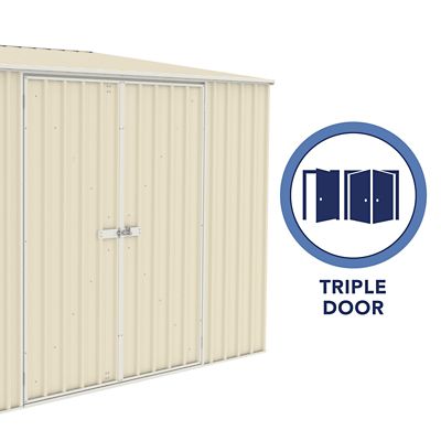Image showing  10 x 5ft. Metal Bike Shed, Classic Cream