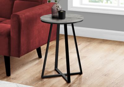 Monarch Specialties Round Accent Table with Metal Base