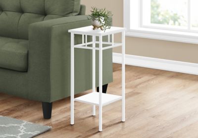 Monarch Specialties Two-Tier Side Table with Metal Base