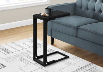 Monarch Specialties C-Shaped Accent Table with Metal Base