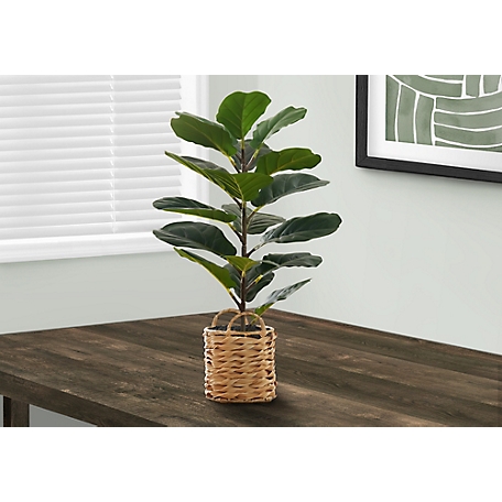 Monarch Specialties 28 in. Fiddle Fig Artificial Plant