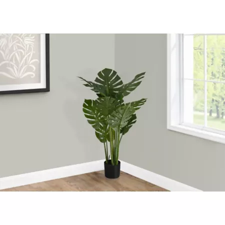 Monarch Specialties 45" Artificial Monstera Plant in 6" Pot Artificial Plants & Flowers