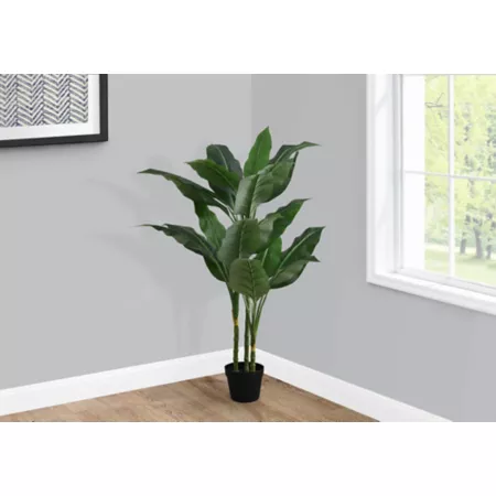 Monarch Specialties 42" Artificial Evergreen Tree in 5" Black Pot Artificial Plants & Flowers