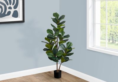 Monarch Specialties 49 in. Artificial Fiddle Fig Plant in 5 in. Pot