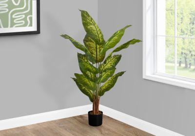 Monarch Specialties 47 in. Artificial Evergreen Plant in 5 in. Black Pot