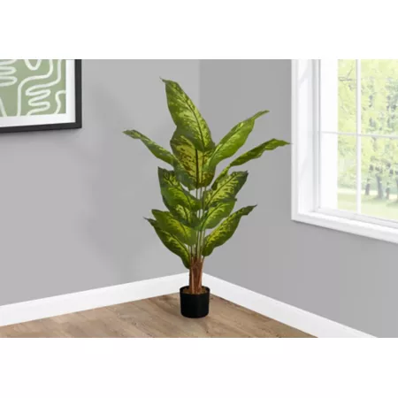 Monarch Specialties 47" Artificial Evergreen Plant in 5" Black Pot Artificial Plants & Flowers