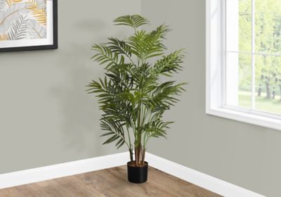 Monarch Specialties 47 in. Artificial Areca Palm Tree in 5 in. Black Pot