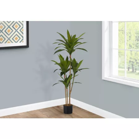 Monarch Specialties 51" Artificial Dracaena Plant in 5" Black Pot Artificial Plants & Flowers