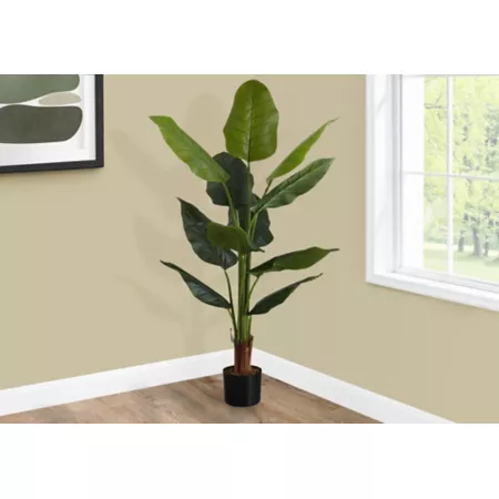 Monarch Specialties 59" Artificial Strelitzia Plant in 5" Pot Artificial Plants & Flowers