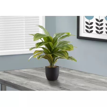 Monarch Specialties 17" Artificial Dracaena Plant in 4" Pot Artificial Plants & Flowers