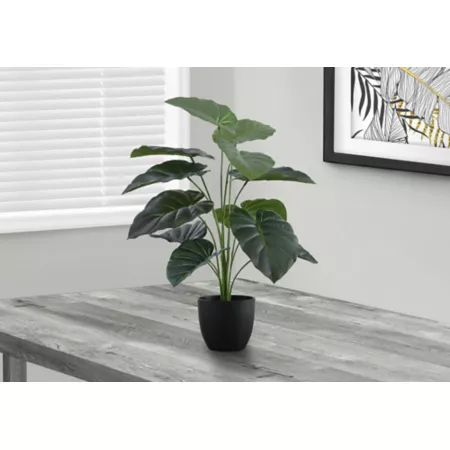 Monarch Specialties 24" Artificial Alocasia Plant in 5" Pot Artificial Plants & Flowers