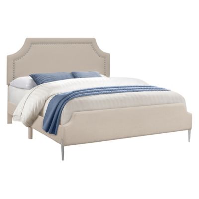 Image showing  Queen Upholstered Bed Linen Look