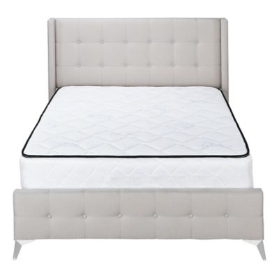 Image showing  Queen Upholstered Bed with Chrome Legs