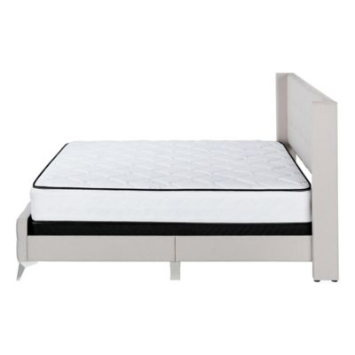 Image showing  Queen Upholstered Bed with Chrome Legs