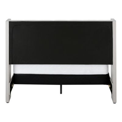 Image showing  Queen Upholstered Bed with Chrome Legs