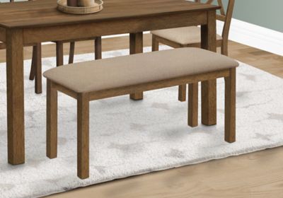 Monarch Specialties Upholstered Rectangular Wood Bench