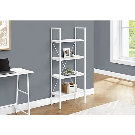 Monarch Specialties 4 Tier Bookshelf