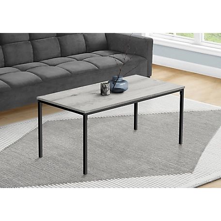 Monarch Specialties Coffee Table with Metal Legs