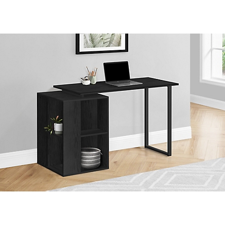 Monarch Specialties Computer Desk with Storage and Metal Base