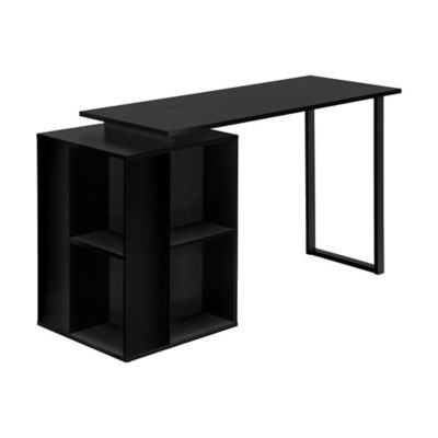 Image showing  47.75 in. Metal Base Computer Desk with 8 Shelves