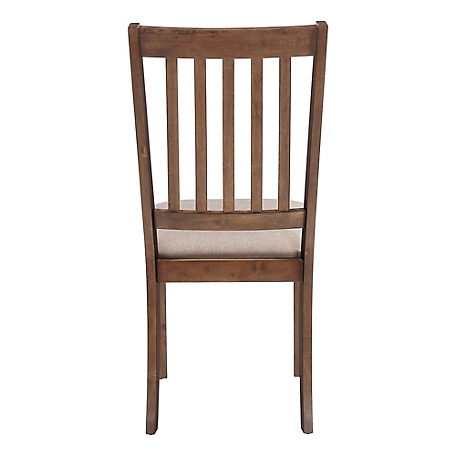 Harper & Willow Natural Teak Wood and Leather Scoop Back Dining Chair, 19.5  x 32 in. x 20.5 in., 15 lb. at Tractor Supply Co.