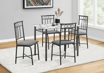 Monarch Specialties 5 pc. Dining Set with Metal Base