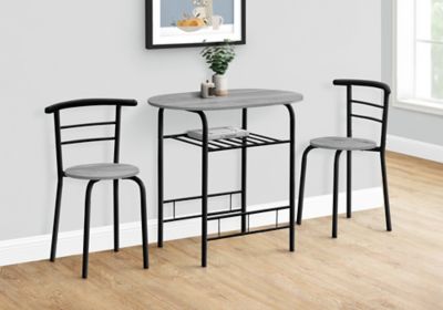 Monarch Specialties 3 pc. Dining Set with Metal Base