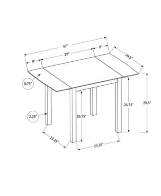 Image showing  Rectangular Dining Table with Drop Leaf