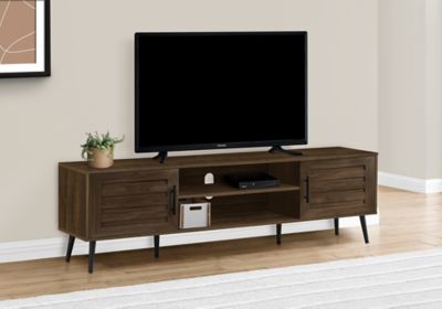 Monarch Specialties TV Stand with Cabinets and Shelves