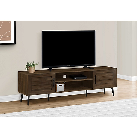 Monarch Specialties TV Stand with Cabinets and Shelves