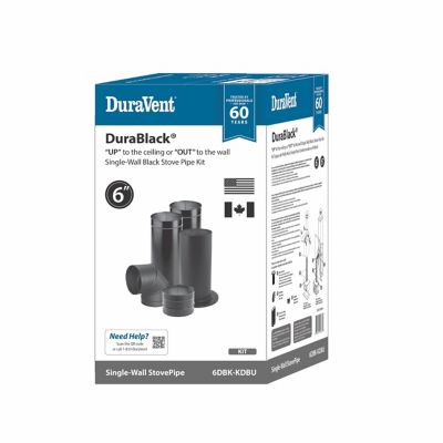 DuraVent DuraBlack Up to the Ceiling or Out to the Wall Venting Kit, 6DBK-KDBU
