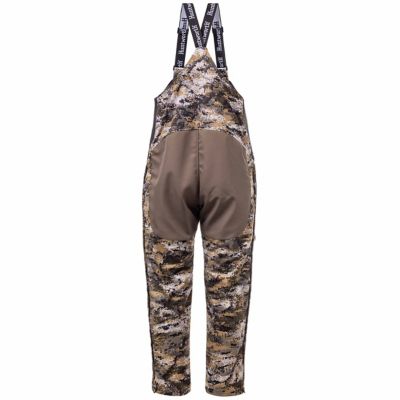 Image showing  Men's Elkins Midweight Windproof Soft Shell Bib Overalls Grid Fleece Interior