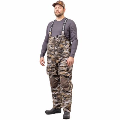 Image showing  Men's Elkins Midweight Windproof Soft Shell Bib Overalls Grid Fleece Interior