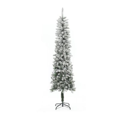 LuxenHome 7.4 ft. Pencil Slim Artificial Christmas Tree