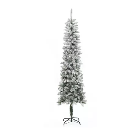 LuxenHome 7.4' Slim Pencil Shaped Artificial Christmas Tree Artificial Christmas Trees