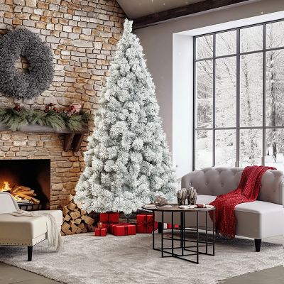 Image showing  7.7 ft. Full Artificial Snow-Flocked Christmas Tree