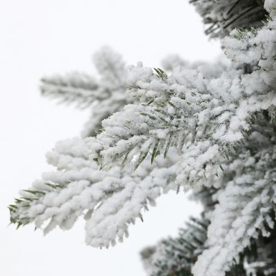 Image showing  4 ft. Pre-Lit Snow-Flocked Potted Artificial Christmas Tree