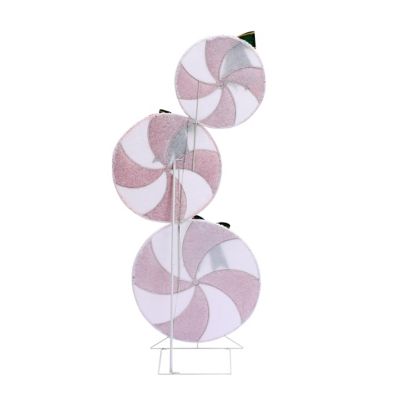 Image showing 5 th LuxenHome Peppermint Candy Christmas Lighted LED Indoor/Outdoor Holiday Decoration