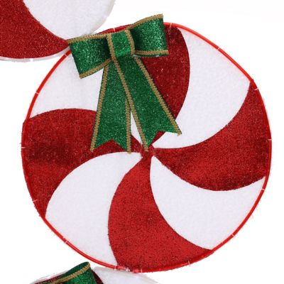 Image showing 6 th LuxenHome Peppermint Candy Christmas Lighted LED Indoor/Outdoor Holiday Decoration
