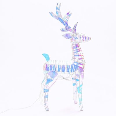 LuxenHome Magical Deer with Antlers Lighted LED Winter Holiday Yard Decoration